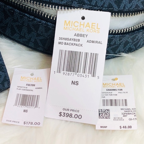 3PCS Michael Kors Abbey Backpack Wallet Charms Set - Picture 8 of 8